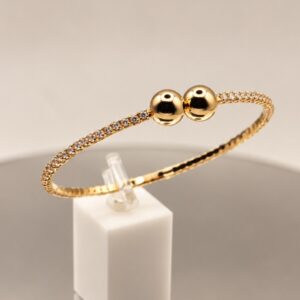 Zirconia & Golden Sphere Bracelet