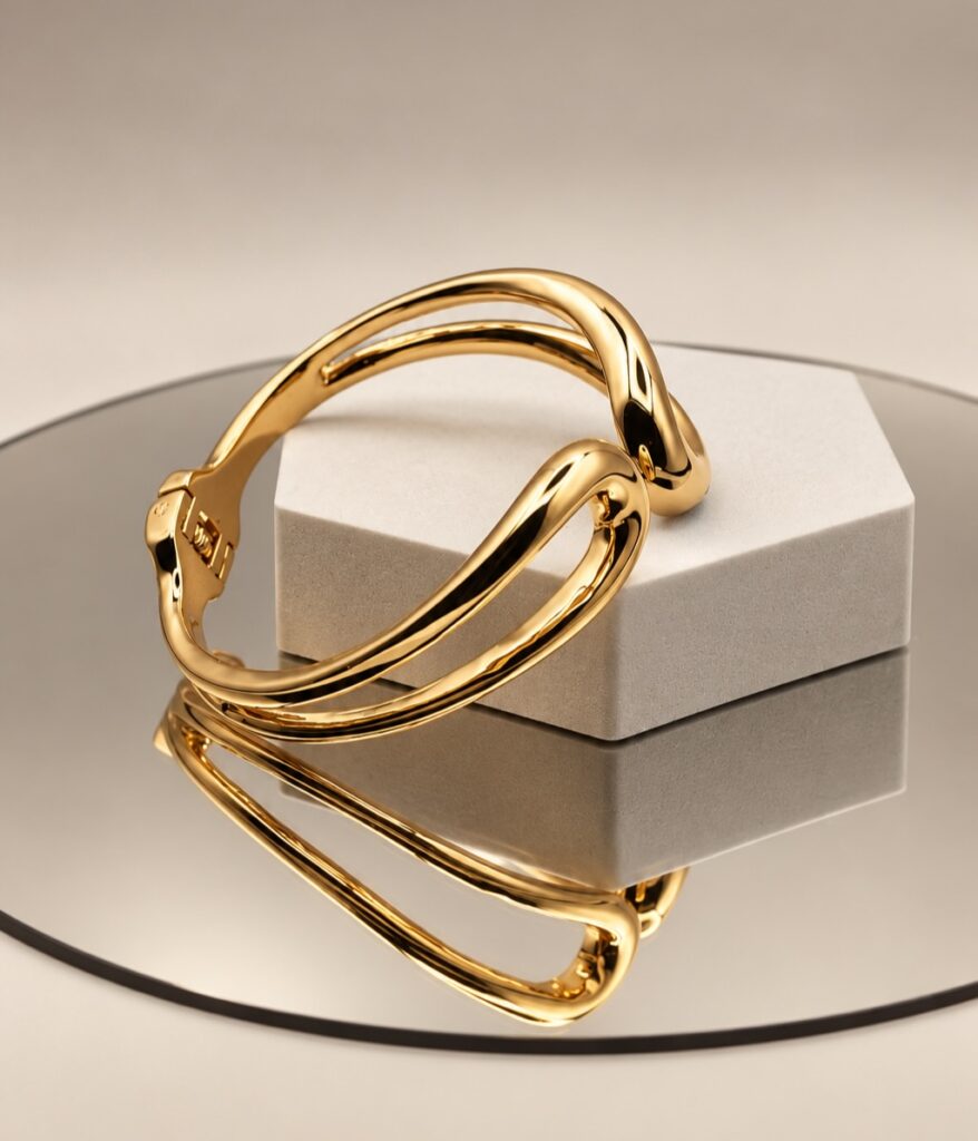 Sculptural Open Cuff Bracelet