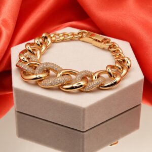 Zirconia Link Statement Bracelet
