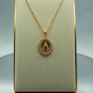 Our Lady of Aparecida Zirconia Necklace