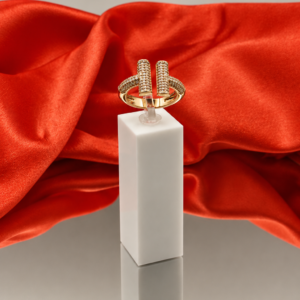 T-Bar Zirconia Statement Ring