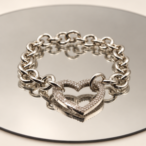 Open Heart Chain Bracelet