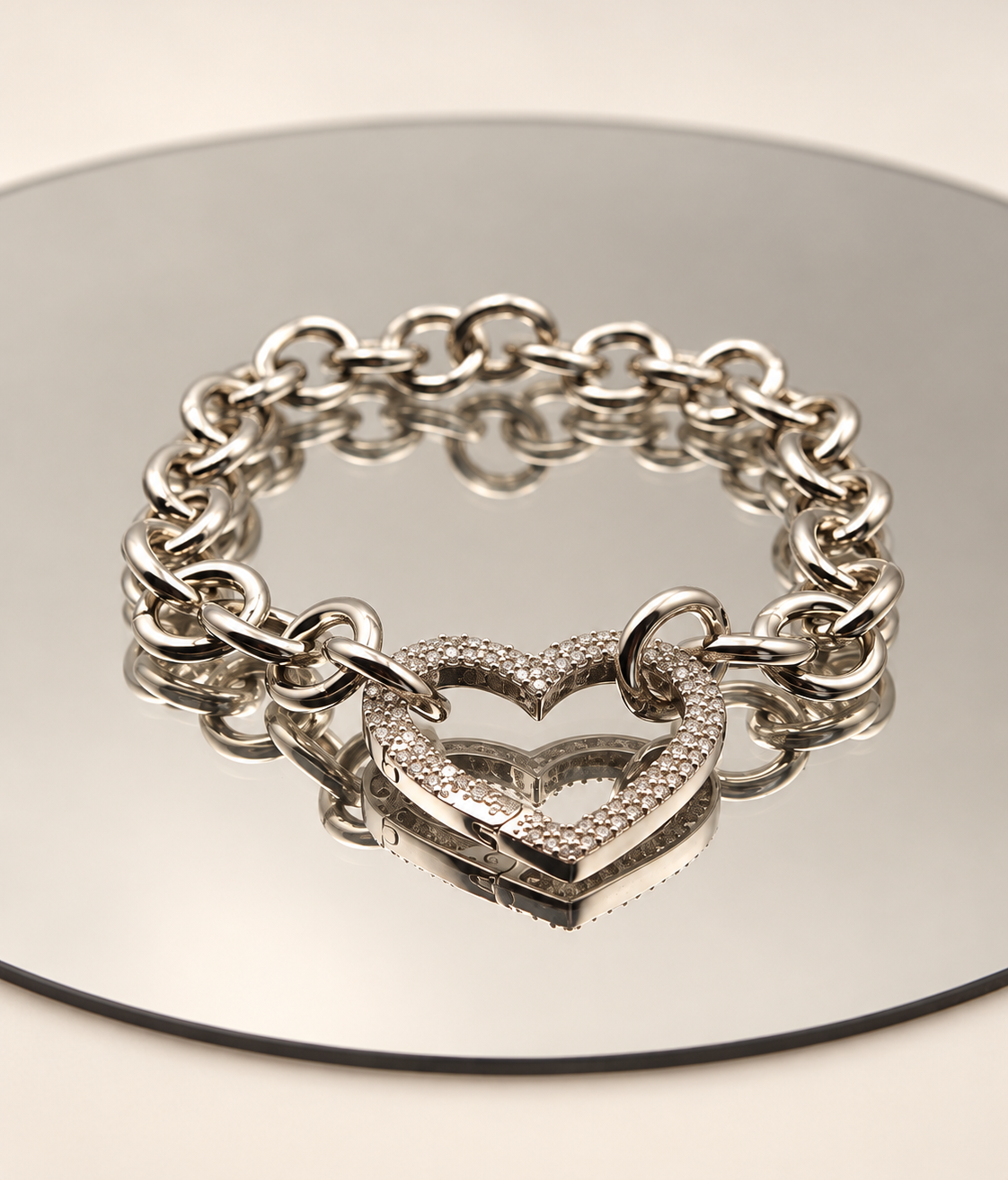 Open Heart Chain Bracelet