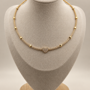 Zirconia Heart Choker