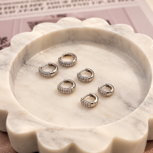 Zirconia Trio Huggie Hoops