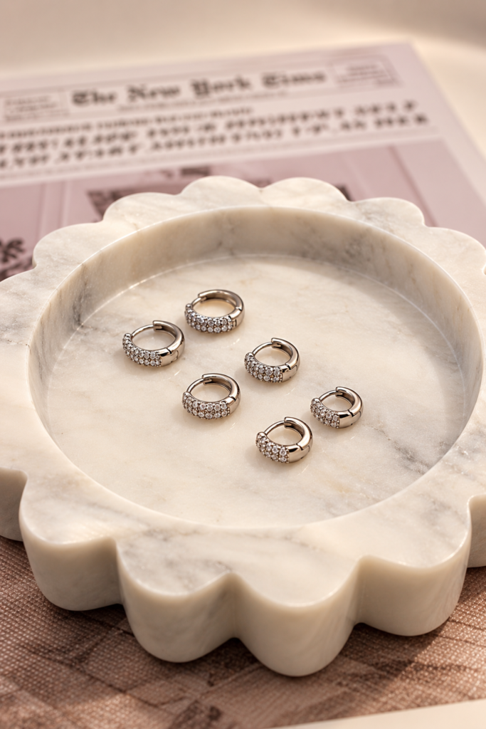 Zirconia Trio Huggie Hoops