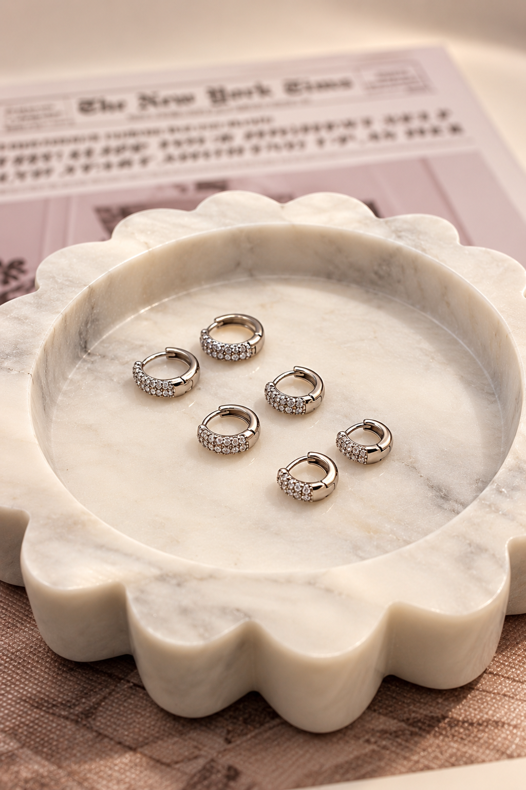Zirconia Trio Huggie Hoops