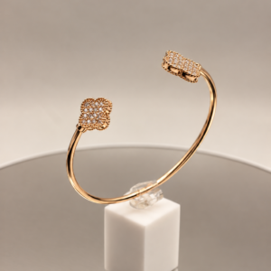 Open Cuff Floral Bracelet