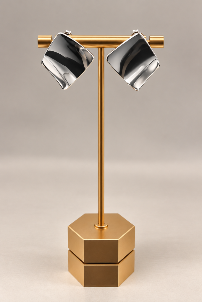 Sculptural Square Earrings
