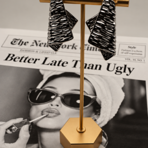 Textured Folded Statement Earrings