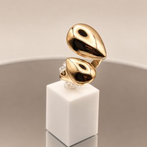 Double Teardrop Open Ring
