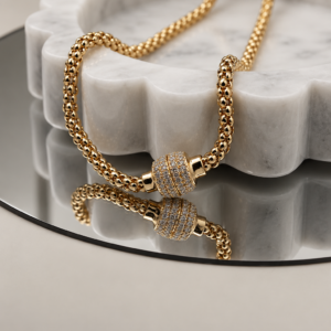 Popcorn-Style Chain Necklace