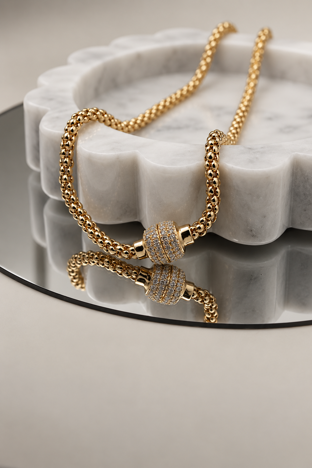Popcorn-Style Chain Necklace