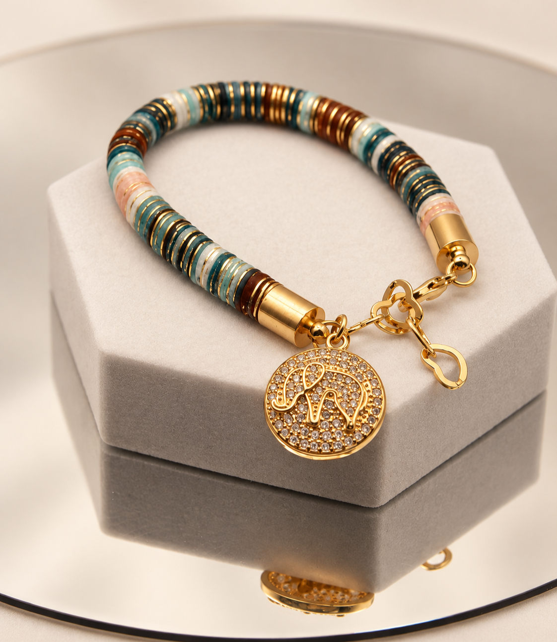 Pavé Elephant Cord Bracelet