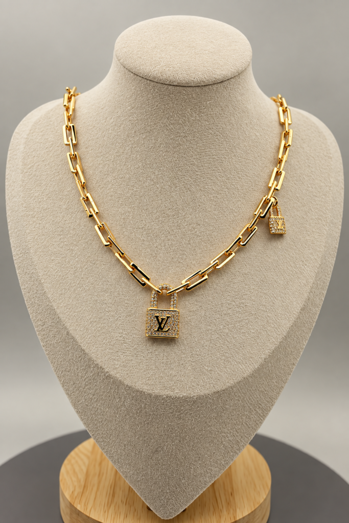Golden Padlock Necklace