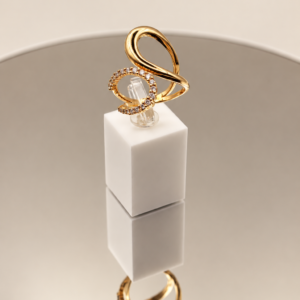 Adjustable Zirconia Statement Ring