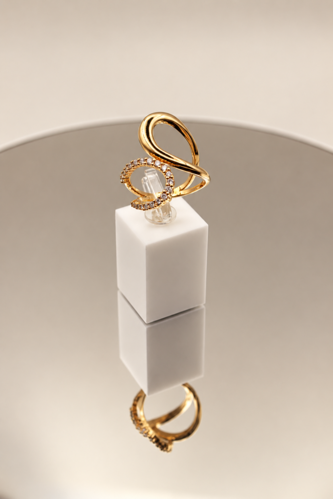Adjustable Zirconia Statement Ring