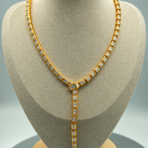 Zirconia Lariat Necklace