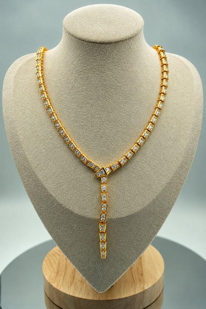 Zirconia Lariat Necklace