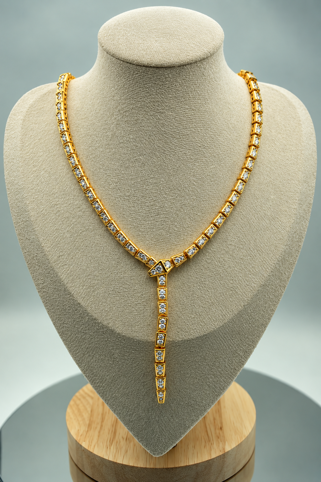 Zirconia Lariat Necklace