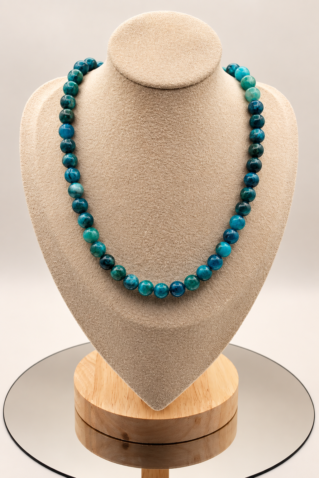 Dark Blue Jade Natural Stone Necklace