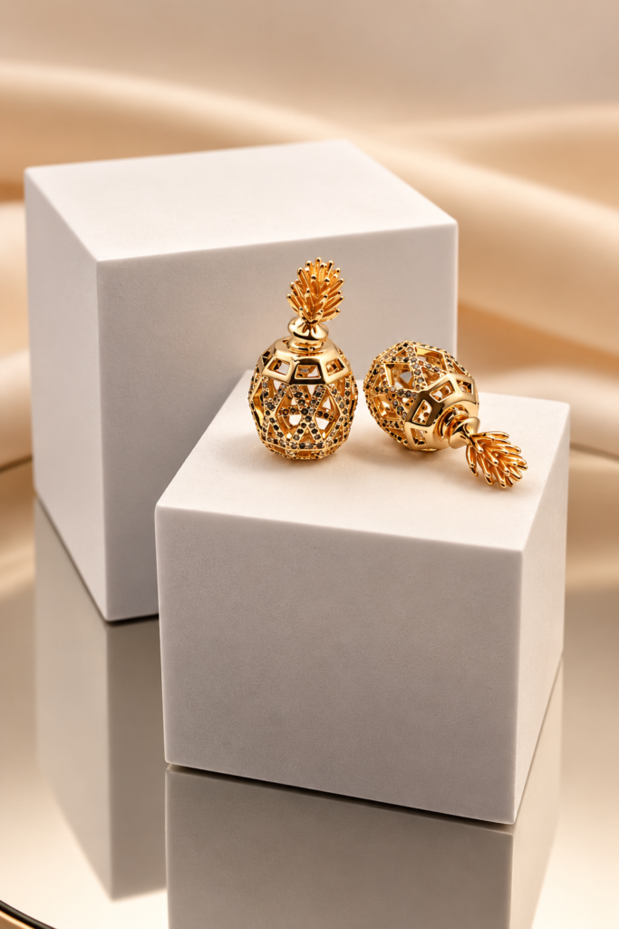Zirconia Pineapple Earrings