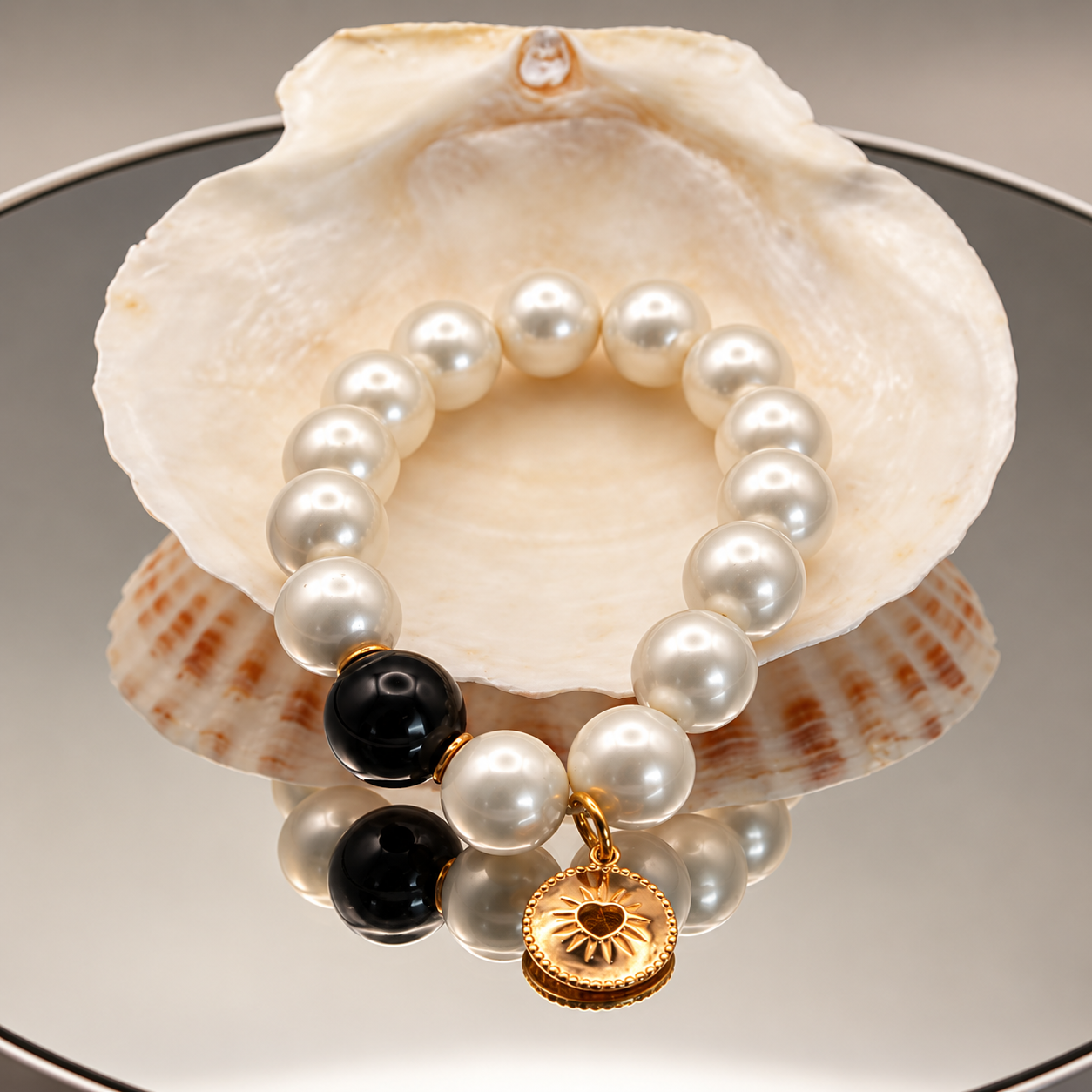 Solstice Pearl & Onyx Bracelet