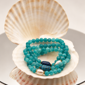 Turquoise Jade Double Bracelet