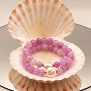 Lilac Jade Pearl Bracelet