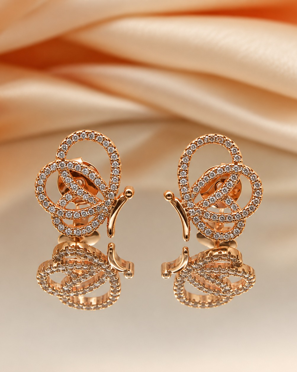 Zirconia Butterfly Earrings