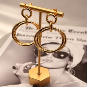 Double Circle Statement Earrings