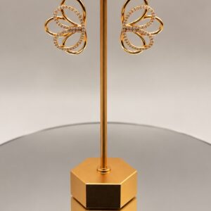 Sculpted Petal Zirconia Earrings