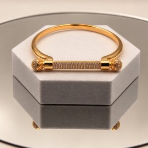 Golden Pavé Bar Bangle
