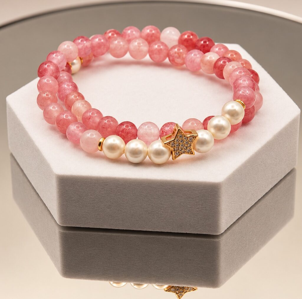 Rose Jade Starlight Bracelet