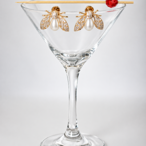 Pearl & Zirconia Bee Earrings